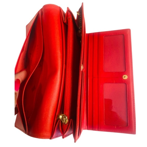 MCM Red w/Golden Hardware Long Trifold Wallet: M9376, EUC - Picture 10 of 10